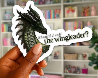 Wingleader | Fourth Wing Dragon Rider | Bookish Gifts | Tairn Decal for Laptop Water Bottle