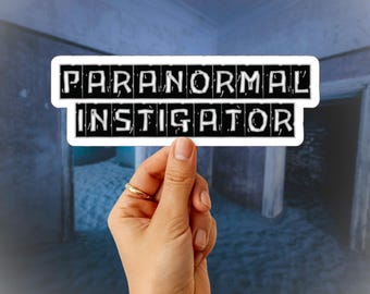 Paranormal Investigator-vinylsticker voor laptop | Geestcommunicatie | Cadeau spookjager | Spookitems
