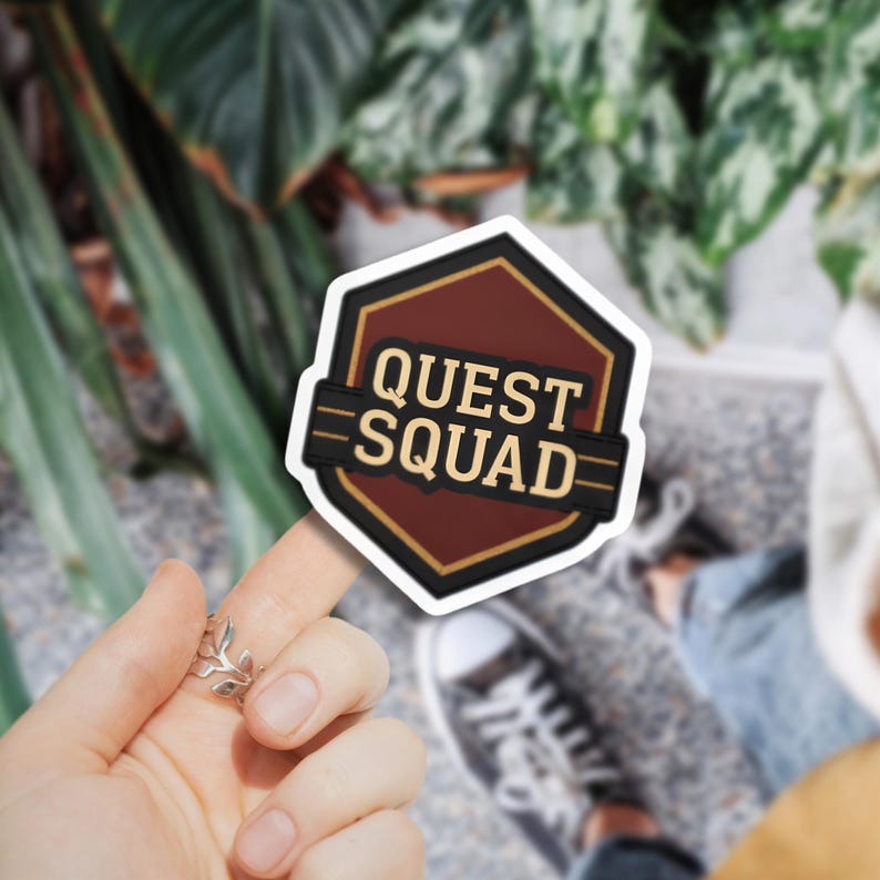 Pegatina de Quest Squad / Parche de Ridoc Gamlin Basgiath / Vinilo adhesivo de Onyx Storm Dragon Rider imagen 3