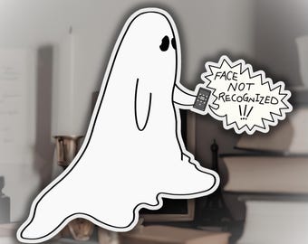Pegatina paranormal de Ghostface / Calcomanía de vinilo de cazador de fantasmas / Humor sobre objetos embrujados