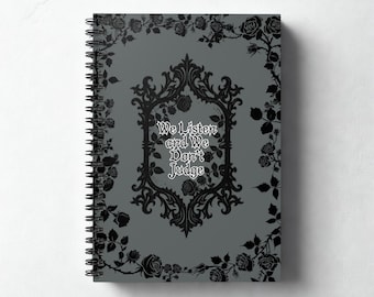Diario de lectura de romance gótico / Cuaderno floral oscuro, regalo de Booktok