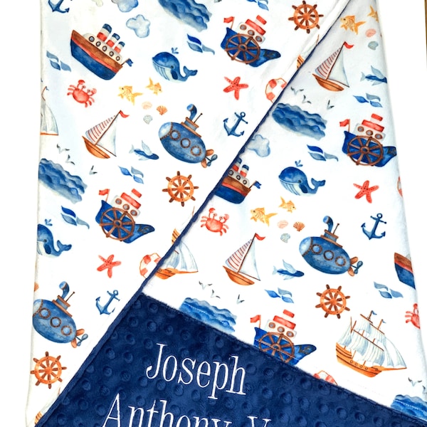 Nautical Blanket Etsy