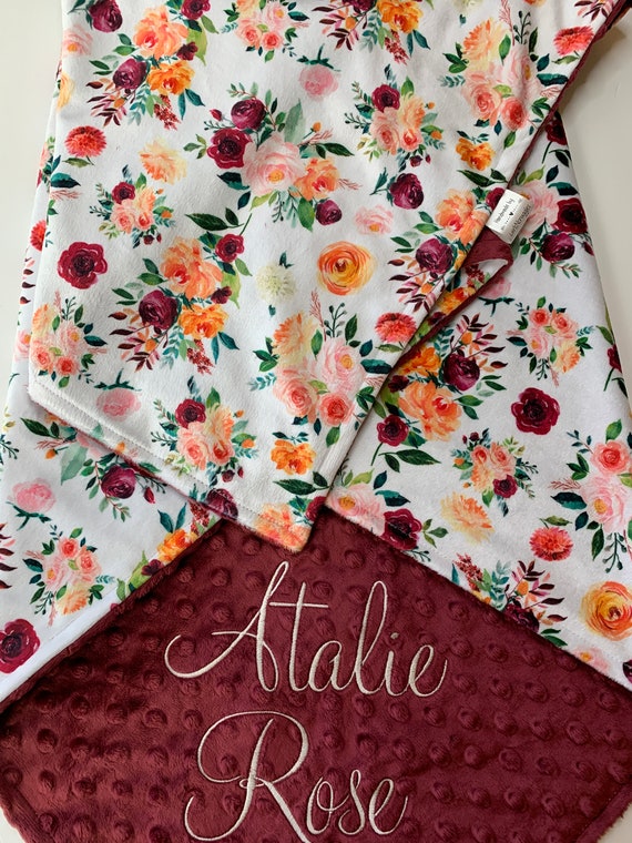 Etsy personalized baby girl blanket new arrivals