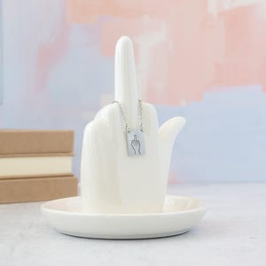 Middle Finger Necklace, Middle Finger Jewelry, Middle Finger Gift, Coworker Leaving Gift for Woman, Funny Gifts for Best Friend
