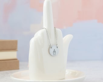 Middle Finger Necklace, Coworker Leaving Gift for Woman, Funny Gifts for Best Friend