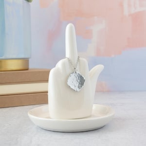 Middle Finger Necklace for Women, Middle Finger Jewelry, Coworker Leaving Gift for Woman, Funny Gifts for Best Friend