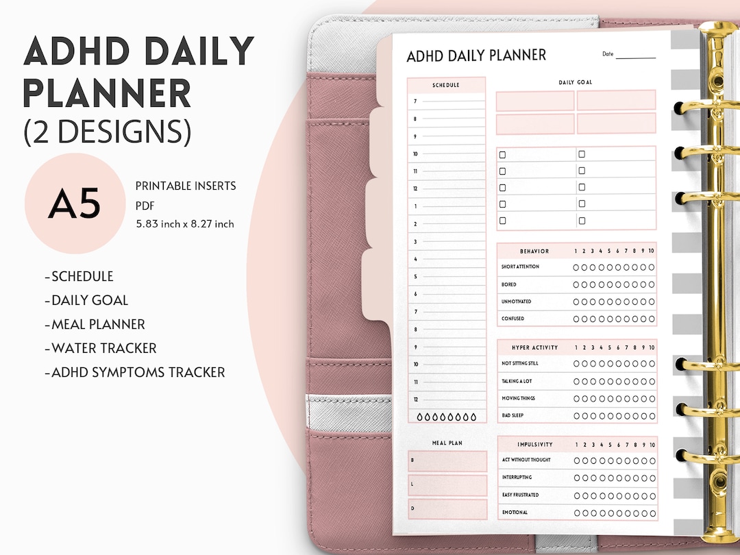 ADHD Planner Daily Printable ADHD Planner for Adults Daily Schedule ...
