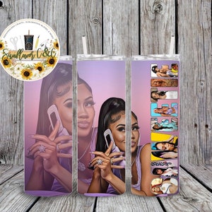 Saweetie, Sublimation, Straight Tumbler Design, PNG, Tumbler Wrap