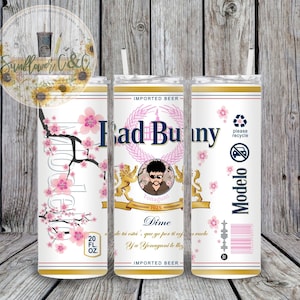 Bad Bunny, Yonaguni, Modelo Tumbler Design, PNG, Tumbler Wrap