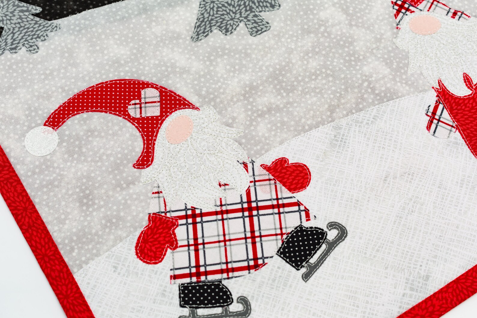 Gnome Table Runner Christmas Gnome Holiday Table Decor Etsy