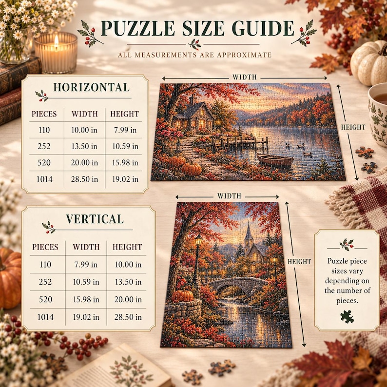 Cozy Halloween Puzzle Vintage Halloween Jigsaw Puzzle Autumn Porch Puzzle Pumpkin Puzzle Fall Gift Halloween Decor Cozy Night image 5