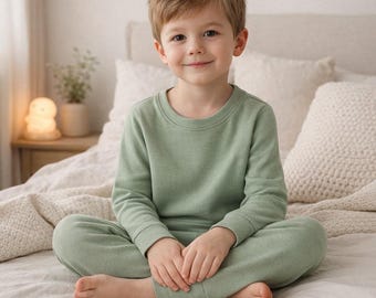 Sensory Friendly Kids Pyjamas Autism and ADHD Sleepwear Soft Bamboo Pyjama Set Seamless Calm Sleep Set Sensitive Skin Nightwear
