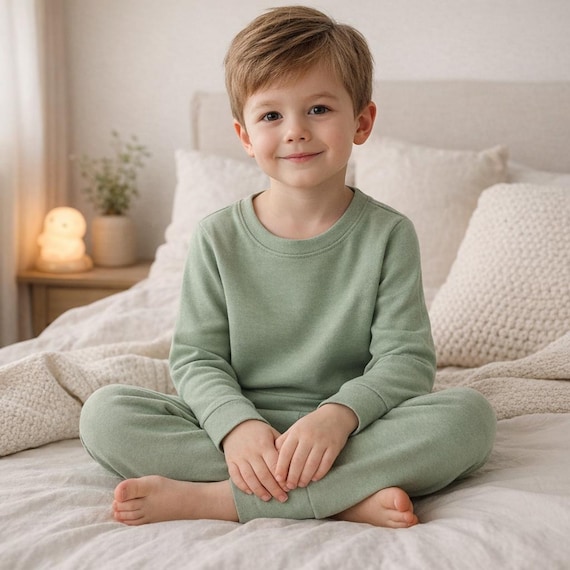 Sensory Friendly Kids Pyjamas Autism and ADHD Sleepwear Soft Bamboo Pyjama Set Seamless Calm Sleep Set Sensitive Skin Nightwear