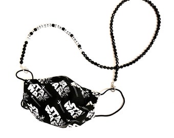 El collar de máscaras hecho a mano Galaxy de PixieLifePrincess, puede personalizar por su palabra o mantra favorito, máscara no incluida