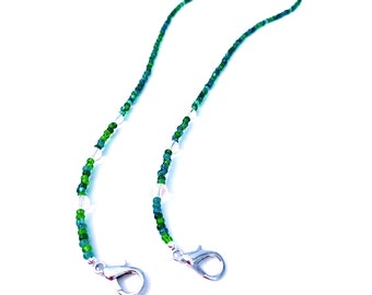 Collar de máscara esmeralda, hecho a mano por PixieLifePrincess, lindo de combinar con su máscara de vacaciones, máscara no incluida, envío gratis