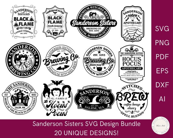 Sanderson Sisters SVG Bundle 20 Sanderson Sisters Cricut - Etsy
