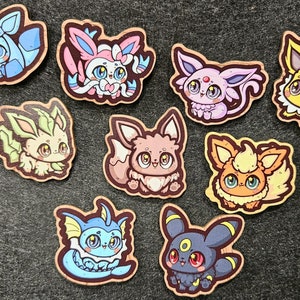 Eeveelution Chibi Wood Pins