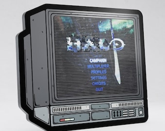 2.5" Lenticular 2000s Alien FPS CRTV Enamel Pin