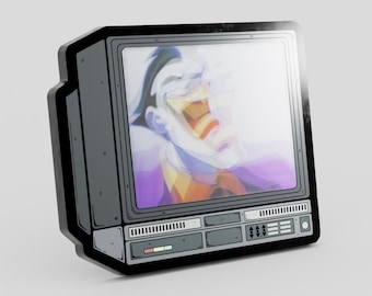 2.5" Lenticular Joker Animated Cartoon CRTV Enamel Pin