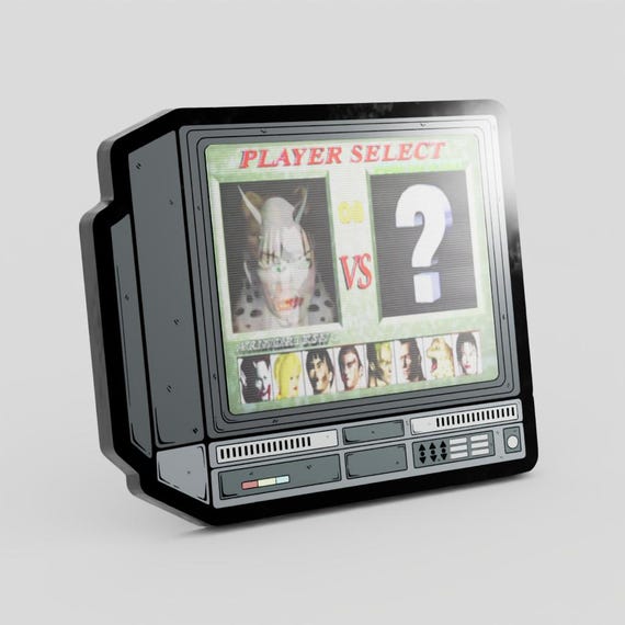2.5" Lenticular Tekken 1 Select Screen CRTV Enamel Pin