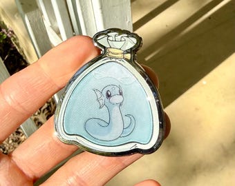 Lenticular Fishbag Dratini 2" Enamel PIn