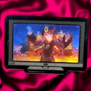 2.5&quot; Lenticular Genshin Hu Tao Flat Screen Enamel Pin