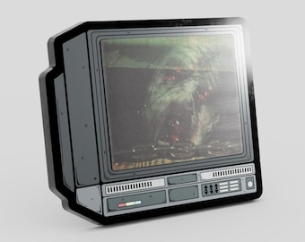 2,5" lenticulaire Evil Dead Zombie CRTV emaille pin