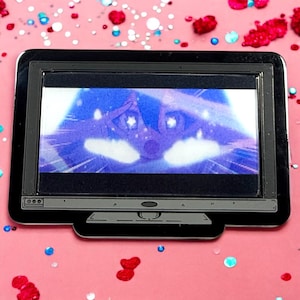 2.5" Lenticular MIKU BEAAAM Flat Screen Enamel Pin