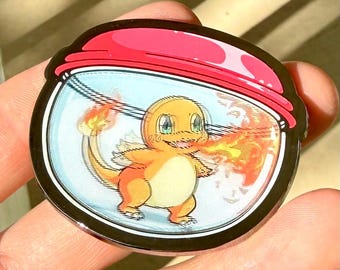 Lenticular Gachapon (R) Charmander 2" Enamel PIn