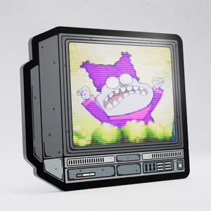 2.5" Lenticular Chowder CRTV Enamel Pin