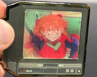 2.5" Lenticular A. Langley CRTV Enamel Pin