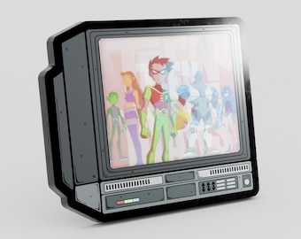 2.5" Lenticular TT CRTV Enamel Pin