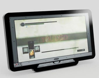 2.65" Lenticular You Died Flat Screen Enamel Pin