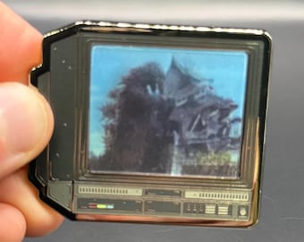 2.5" Lenticular Godzilla CRTV Enamel Pin