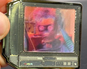 2.5" Lenticular Mars Attacks CRTV Enamel Pin