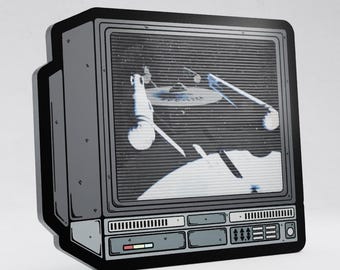 2.5" Lenticular S Trek Enterprise CRTV Enamel Pin