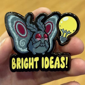 2.5&quot; Chibi Mothman Bright Ideas Enamel Pin