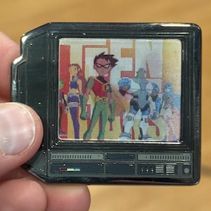 2.5&quot; Lenticular TT CRTV Enamel Pin