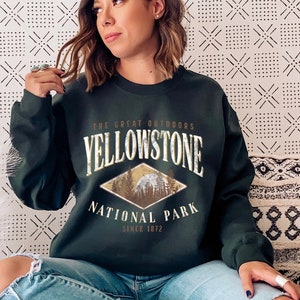 Yellowstone National Park Sweatshirt, National Park Sweatshirt, Camping Gift, Yellowstone Sweater, Camping sweatshirt, National Park Shirt,