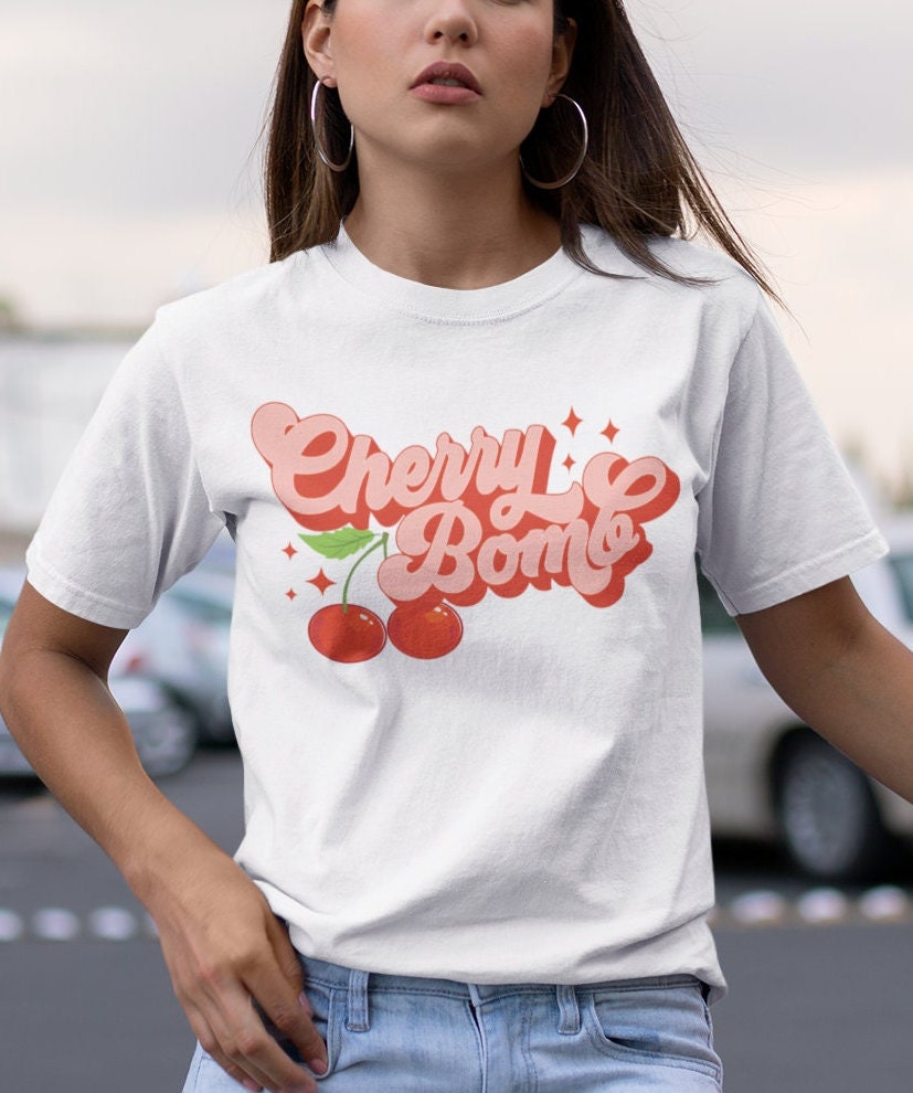 Cherry Bomb Vintage T-shirt / Cute T-shirt / Summer Tee / Graphic