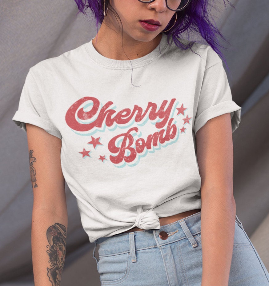 Cherry Bomb Vintage T-shirt / Cute T-shirt / Summer Tee / Graphic