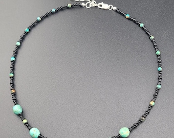 Turquoise beaded choker