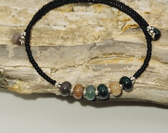 Natural Stone Seed bead bracelet