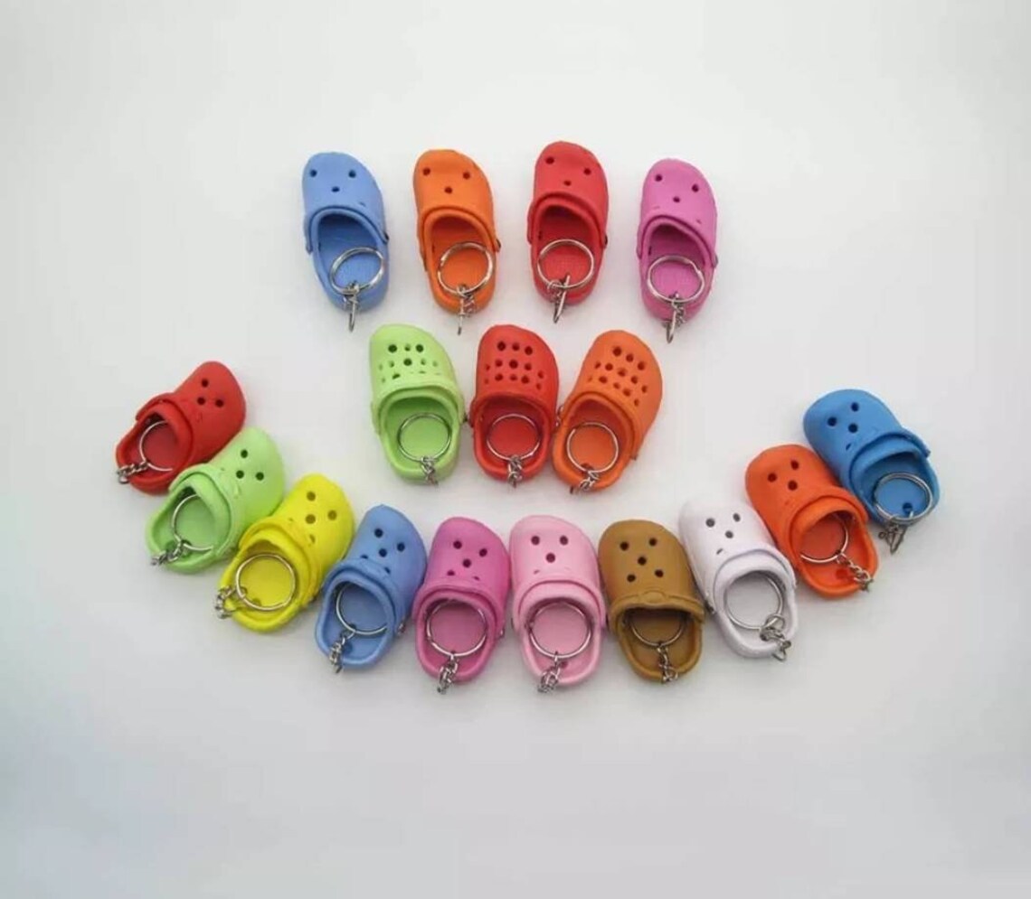 Mini Croc Keychains Colorful Keychains Charms Mini Crocs Etsy