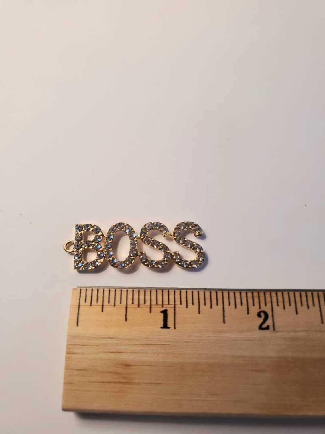Gold Bling Word Charms for Jewelry Making Rhinestone Word Etsy