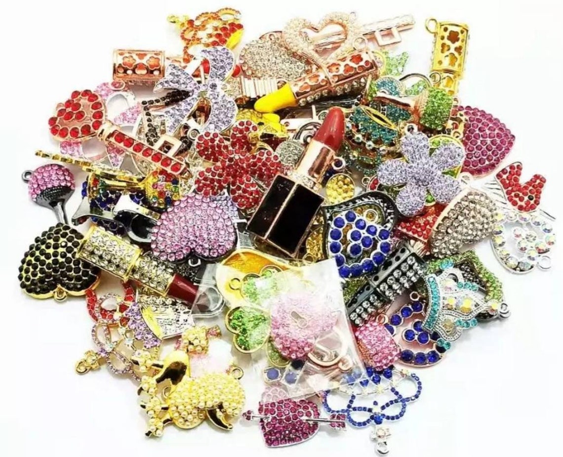 Mixed Bling Charms Charms for Jewelry Making Bling Charms Etsy