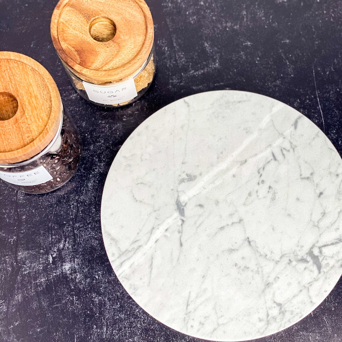 Round Marble Tray Etsy