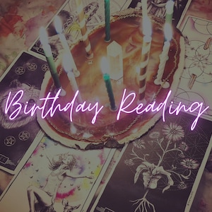 Lectura de tarot de cumpleaños / Lectura en profundidad en video / Lectura en audio / Lectura del año que viene / Tu próximo año / Crecimiento personal / Análisis energético