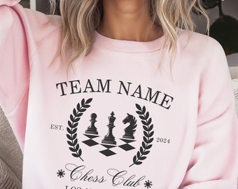 Custom Chess Social Club, Chess Sweatshirt, Chess Crewneck, Chess Shirt, Chess Club, Chess Crewneck Women, Chess Lover Tshirt, Chess Gift