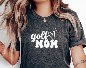 Golf Mom Shirt mit Herz zum Muttertag T-Shirt Golfer Geschenk für Mama T Shirt Geschenk für Mädchen Golf Wochenend-Trip für Mädchen
